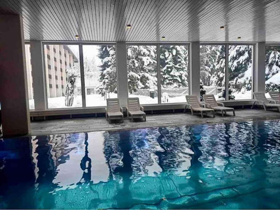 Modern Laax Apt, Swimming Pools, Wellness & Tennis Exterior foto